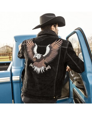 Stars & Stripes - Decker Black Men's Western Jacket