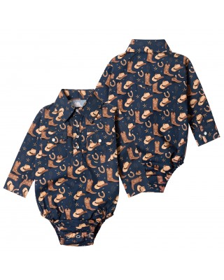 Stars & Stripes - Baby Cowboy Babygrow Onesie