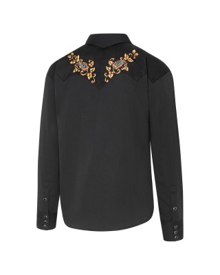 Stars & Stripes - Hogan Black Men's Western Shirt