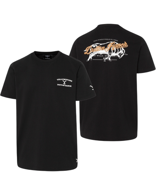 Stars & Stripes - Yellowstone T-Shirt So Wild So Angry Black