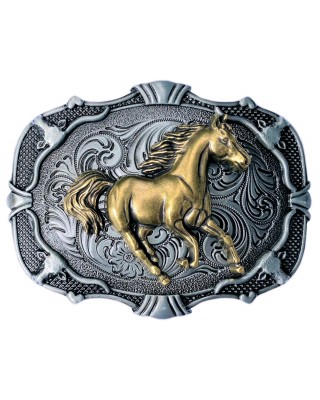 Belt Buckle - Western Running Horse