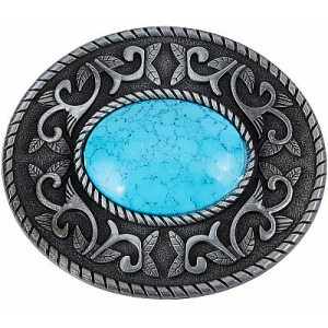 Belt Buckle - Turquoise Stone