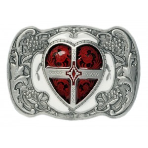Belt Buckle - Red Heart