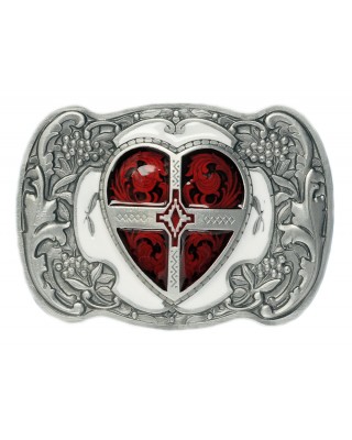 Belt Buckle - Red Heart