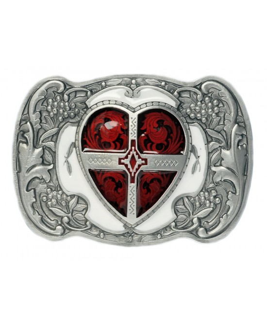Belt Buckle - Red Heart