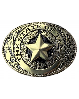 Belt Buckle - The State Of Texas Brass