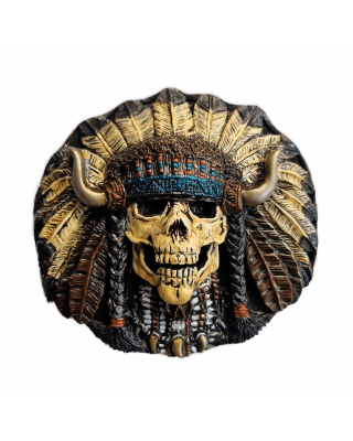 Belt Buckle - Native American Skull