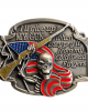 Belt Buckle - Skull Holding Gun