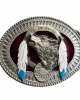 Belt Buckle - Wolf Feathers Dreamcatcher Belt Buckle - Wolf Feathers Dreamcatcher