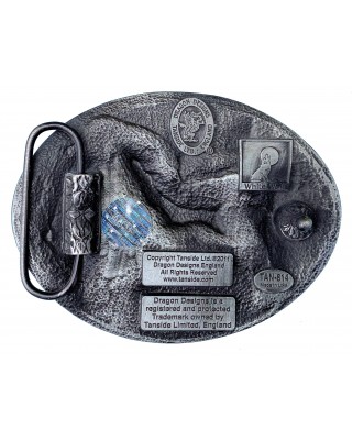 Belt Buckle -  Horse Feathers Scroll