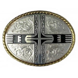 Belt Buckle - Trophy Gold and Silver Plated 