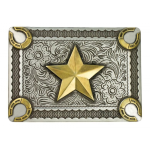 Belt Buckle - Star and Horseshoe Trophy