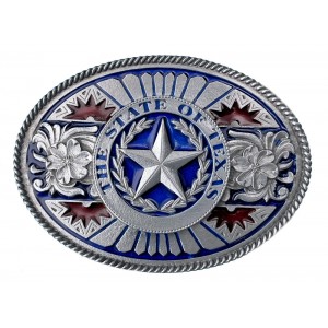 Belt Buckle - State of Texas Blue