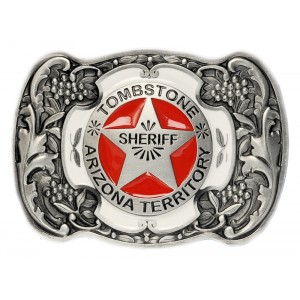 Belt Buckle - Tombstone Sheriff Silver Arizona