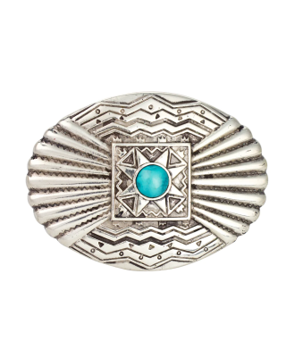 Belt Buckle -  Southwest Turquoise Stone Trophy
