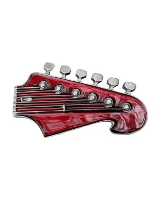 Belt Buckle - Fender Guitar Red