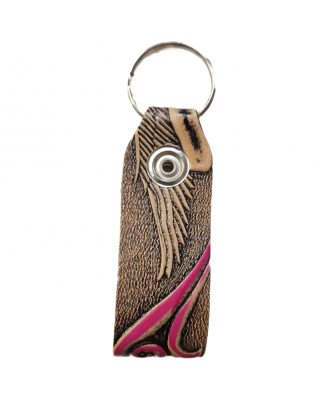 Belt Loop Keyring - Eagle Red Flower 