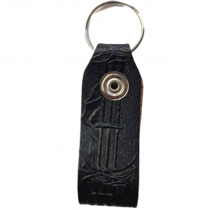 Belt Loop Keyring - Black Horses