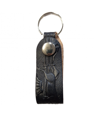 Belt Loop Keyring - Black Horses