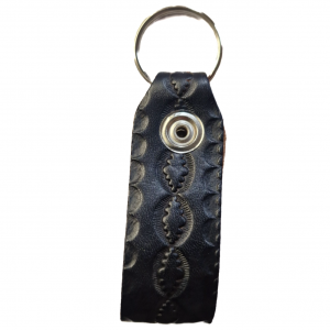 Belt Loop Keyring - Black Oval 
