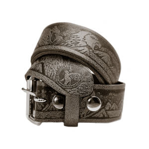 Leather Belt - Eagles Grey