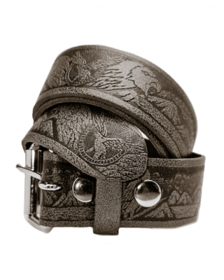 Leather Belt - Eagles Grey