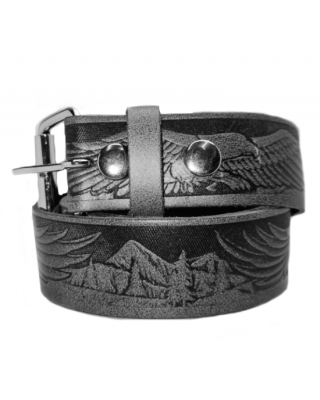 Leather Belt - Flying Eagle Grey