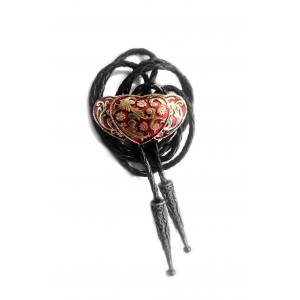 Bolo Ties - Three Hearts Red Gold
