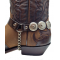 Boot Straps - Concho Brown Leather