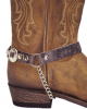 Boot Straps - Concho Stressed Brown Leather