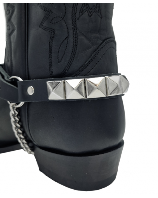 Boot Straps - Pyramid Square Black