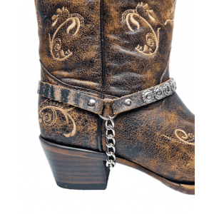 Boot Straps - Circular Stressed Brown