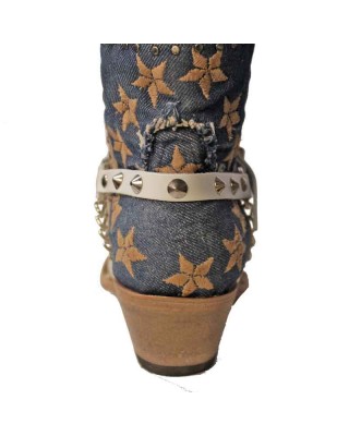 Boot Straps - Conical Stud White - Thin