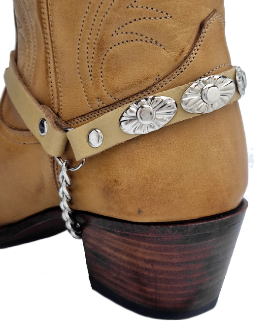 Boot Straps  - Oval Beige