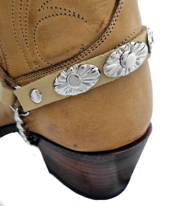 Boot Straps  - Oval Beige