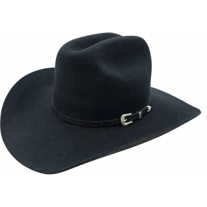 Wool Buckle Black Hat - Pattern