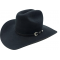 Wool Buckle Black Hat - Pattern