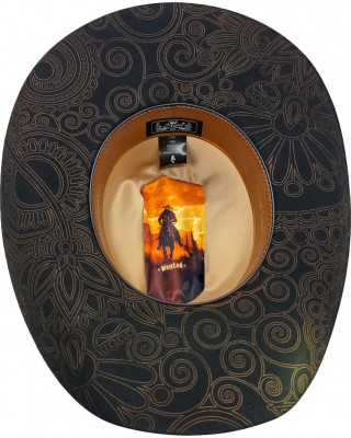 Wool Buckle Black Hat - Pattern