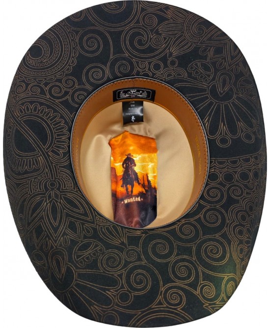 Wool Felt Buckle Hat Band Western Black Hat 