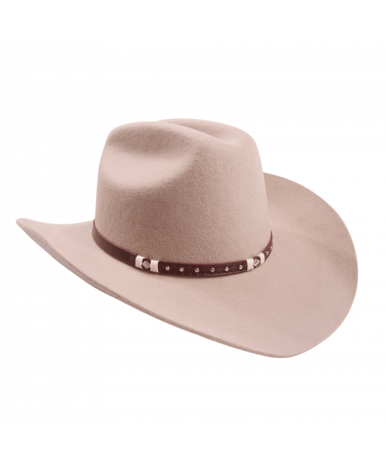 Wool Felt Western Sand Hat - Cognac Hatband