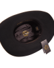 Wool Felt Western Black Hat - Cognac Hatband Wool Felt Western Black Hat - Cognac Hatband