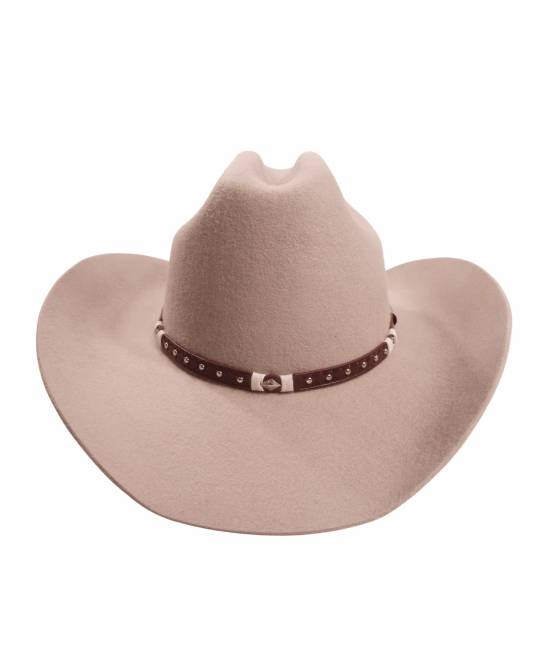 Wool Felt Western Sand Hat - Cognac Hatband