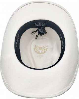 Wool White Concho Hat