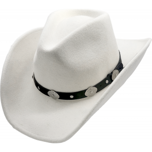 Wool White Concho Hat