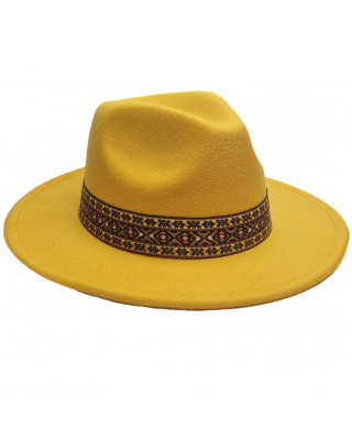 Felt Hat - Yellow - One Size