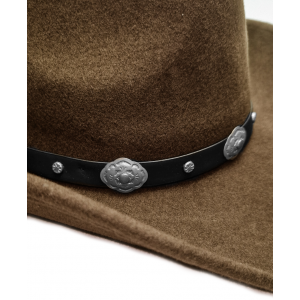 Wool Brown Concho Hat