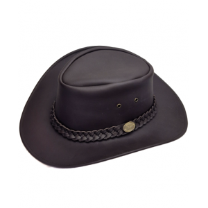 Leather Western Hat - Outback Trailblazer Australian Brown