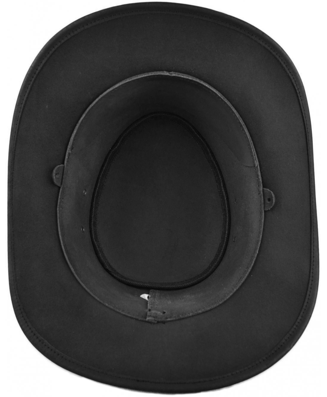Chapeau Cowboy Bay Factory Cuir Suédé Noir, Vintage Australie, Large Bord, Taille 54