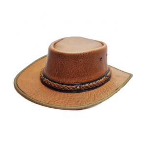 Leather Western Hat - Tan 