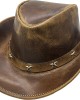 Leather Western Hat - Stars
